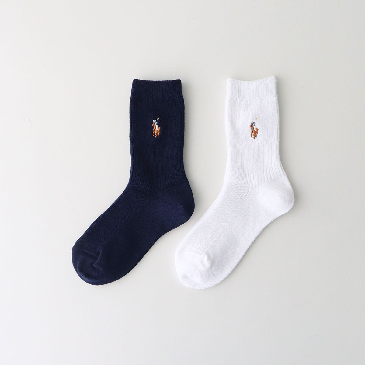 POLO RALPH LAUREN キッズ マルチPP刺繍 リブハイソックス