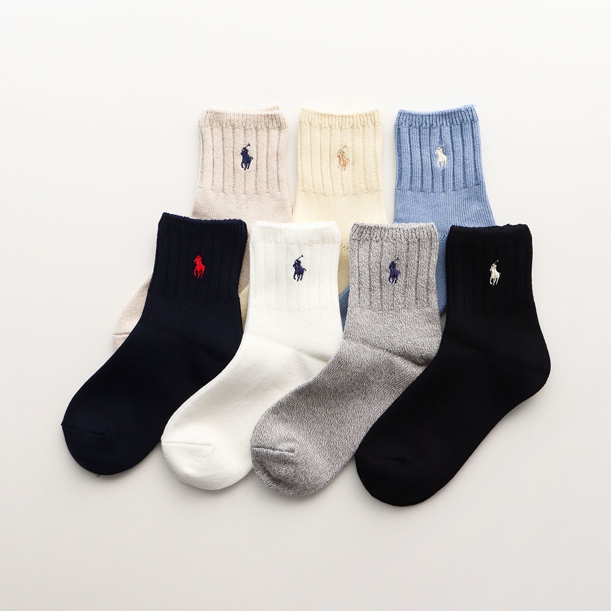 POLO RALPH LAUREN 新ローゲージ ワンポイント刺繍 クルー丈