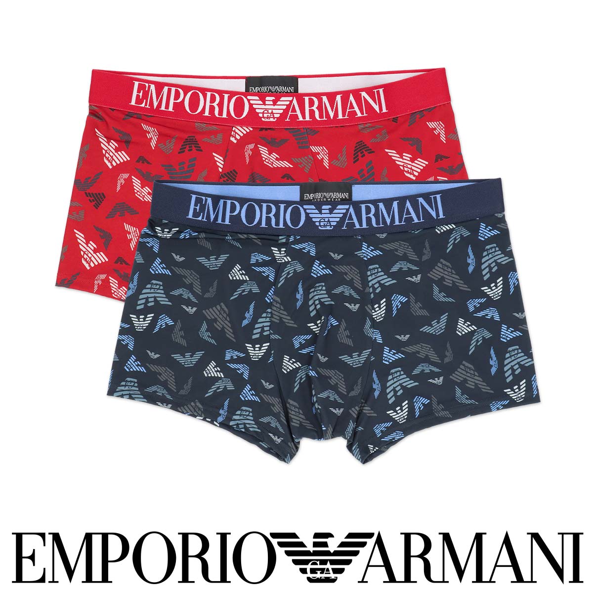 エンポリオ アルマーニ ボクサーパンツ ALL OVER LOGO 前閉じ EU