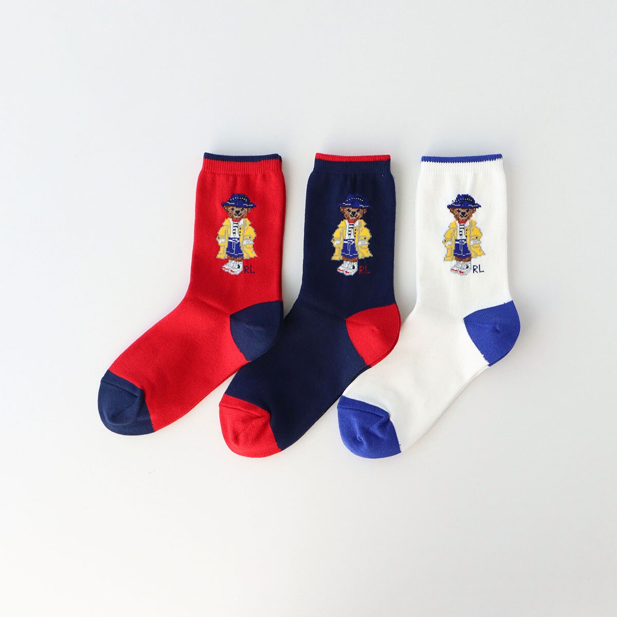 POLO RALPH LAUREN レディース ワンポイント ボーダー柄 5本指