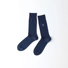 ポロラルフローレン ガスシル綿 多色 リブソックス クルー丈 ビジネス カジュアル メンズ | ポロ ラルフ ローレン(POLO RALPH LAUREN)