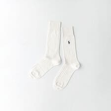 ポロラルフローレン ガスシル綿 多色 リブソックス クルー丈 ビジネス カジュアル メンズ | ポロ ラルフ ローレン(POLO RALPH LAUREN)
