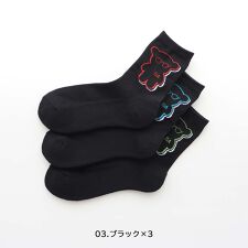 エンポリオアルマーニ 3足セット マンガベア ミドル丈ソックス 足底パイル メンズ