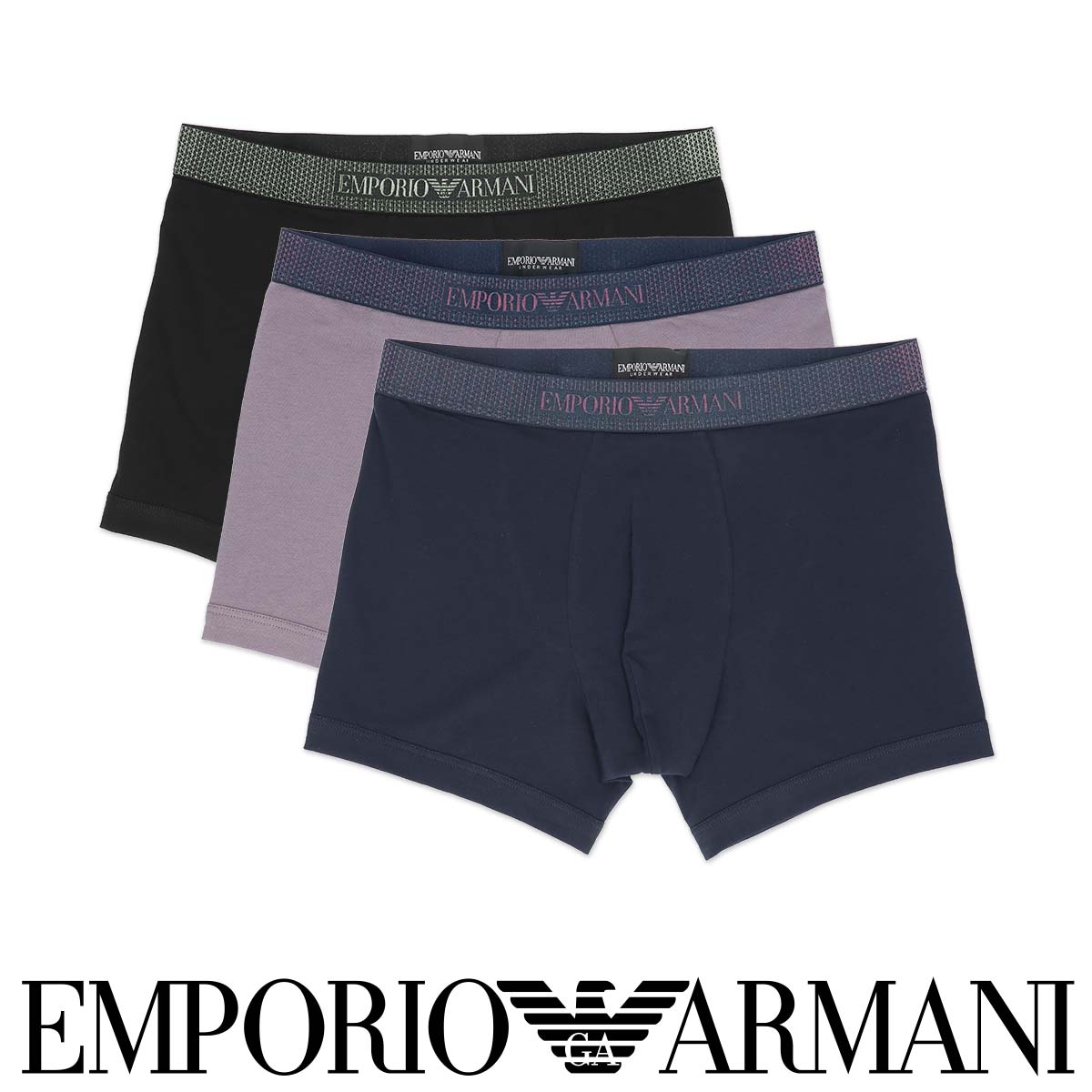EMPORIO ARMANI アイコニック ロゴバンド ヒップブリーフ パンツ