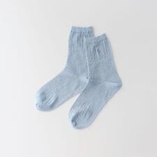 ポロ ラルフ ローレン(POLO RALPH LAUREN)のポロ ラルフ ローレン 接触冷感素材 レースストライプ クルーソックス レディース