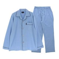 ランバンコレクション パジャマ上下セット スムースバーズアイ 綿100% メンズ