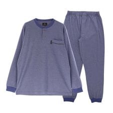 ランバンコレクション パジャマ 上下セット スムースバーズアイ 綿100% メンズ