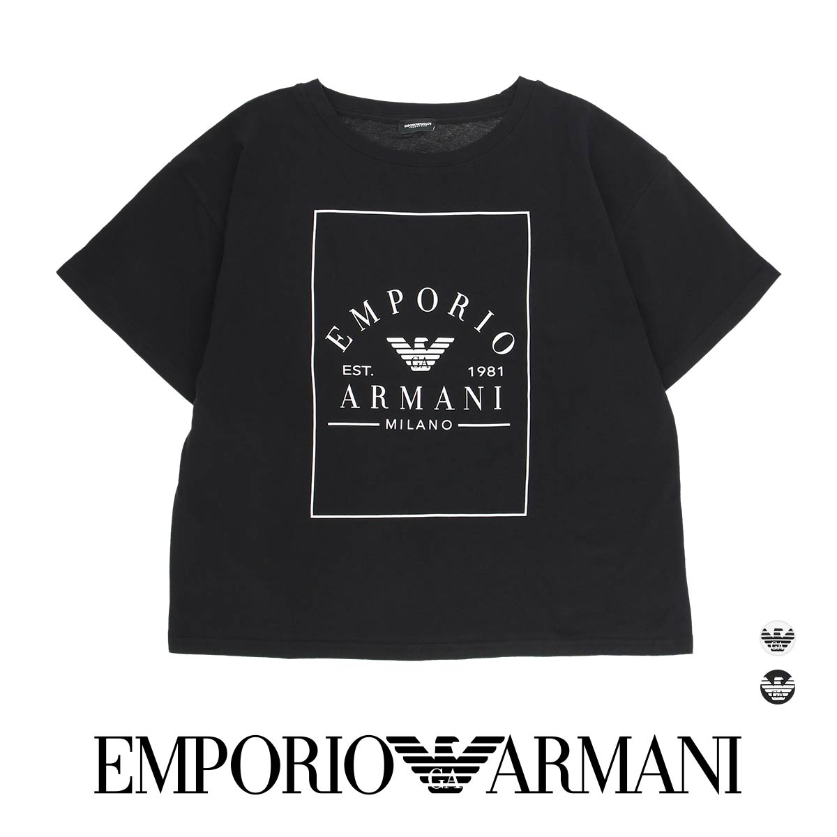 エンポリオアルマーニ オーバーサイズ クルーネック 半袖Tシャツ EU