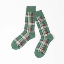 ポロ ラルフ ローレン(POLO RALPH LAUREN)のポロラルフローレン オーガニックコットン混 マドラスチェック柄 クルー丈 メンズ ソックス