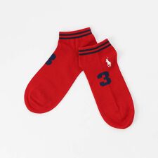 ポロラルフローレン オーガニックコットン混 NO.3 履き口ボーダー スニーカー丈 メンズ ソックス