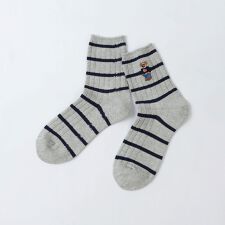 ポロラルフローレン ボーダー柄コアフラッグセーターベア オーガニックコットン混 クルー丈 ソックス