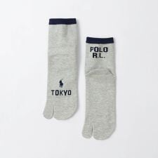 ポロラルフローレン 足袋型 TOKYOロゴ オーガニックコットン混 クルー丈 レディース ソックス