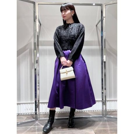 タックボリュームサテンスカート | セルフォード(CELFORD  