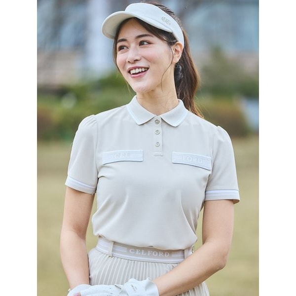 CELFORD GOLF マーメイドプリーツポロワンピース　サイズ36 CELFORD GOLF】マーメイドプリーツポロワンピース(ウェア