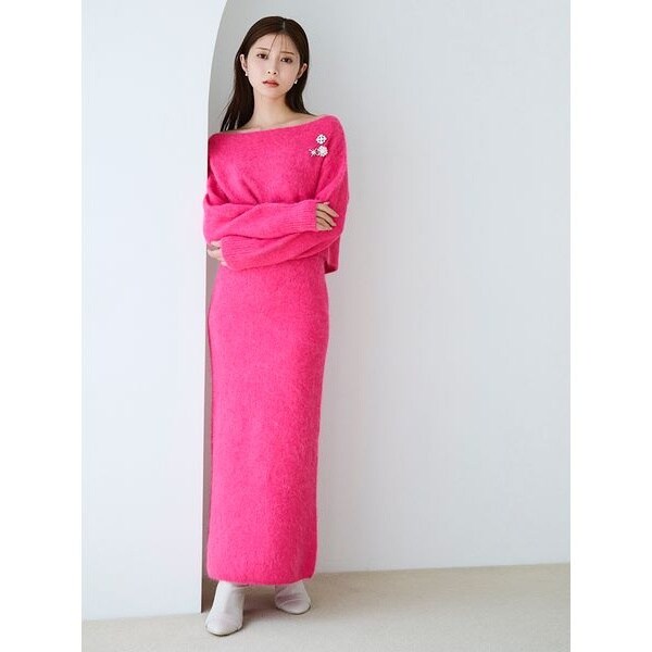 CELFORD】バイカラーニットワンピース☆サイズ38