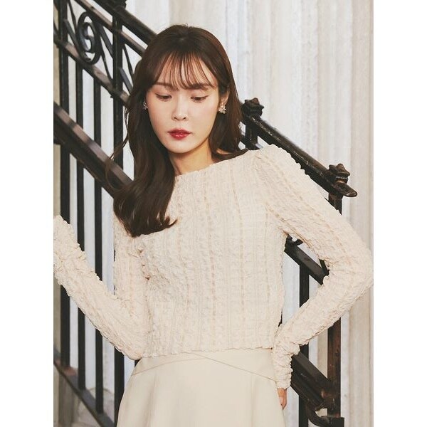 CELFORD クロップドシャーリングブラウス クロップドシャーリングブラウス(ブラウス・シャツ)｜TOPS