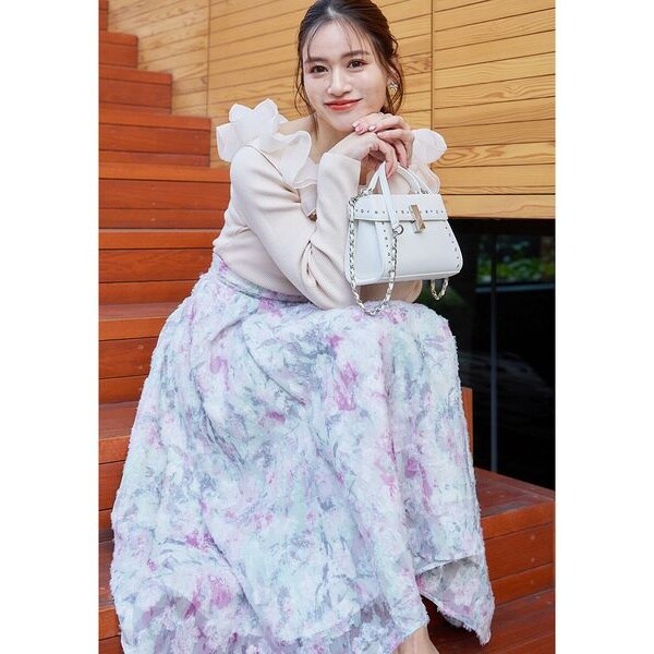 ベルト付きフラワーJQスカート(SKIRT（スカート）)｜CELFORD