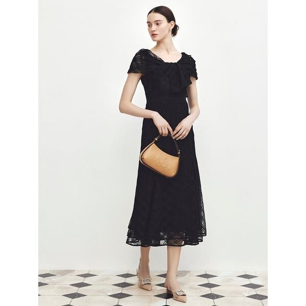 未使用　LANVIN en Bleu カルゼフレアジャンスカ　ワンピース LANVIN en Bleu（ランバンオンブルー）の「カルゼフレア