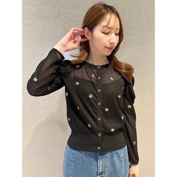 フラワーエンブロイダリーカーディガン | セルフォード(CELFORD