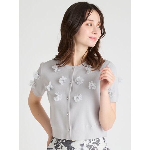 CELFORD×P.J. REDOUTEコラボ　モチーフカーディガン今期完売商品 CELFORD×P.J. REDOUTEコラボ】 モチーフカーディガン | セル