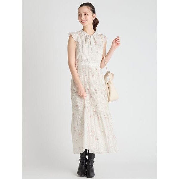 CELFORD×P.J. REDOUTEコラボ】 Rosaボウタイワンピース | セルフォード