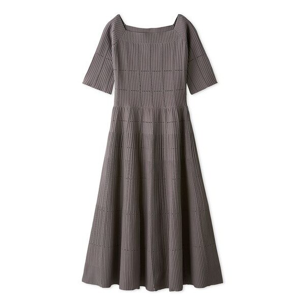 CELFORD ラッフルデザインドッキングニットワンピグレー CELFORD（セル