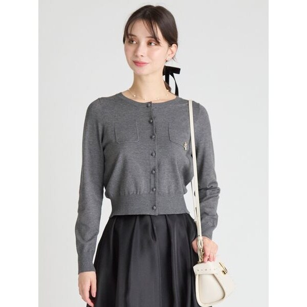 CELFORD（セルフォード）チャームポケットカーディガン　グレー チャームポケットカーディガン（ルームウェア/パジャマ