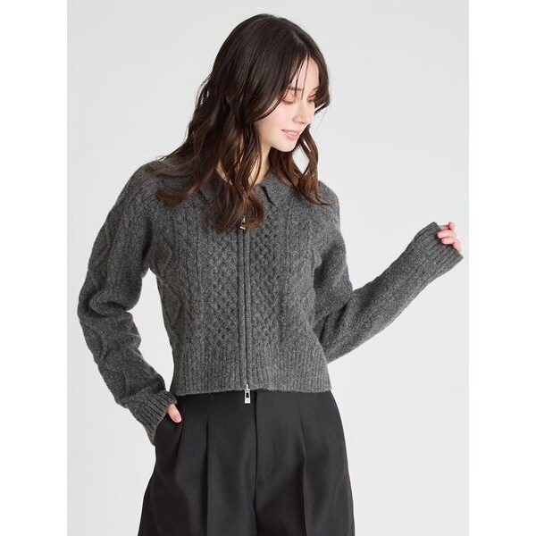 アラン柄ニットブルゾン | セルフォード(CELFORD) | マルイウェブチャネル