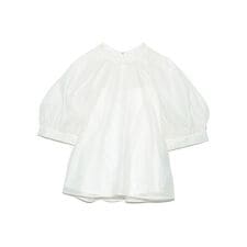 衿付きパフスリーブブラウス