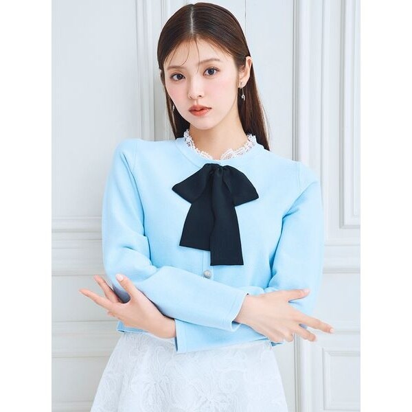 WEB限定】デタッチャブルレースカラーカーディガン | セルフォード