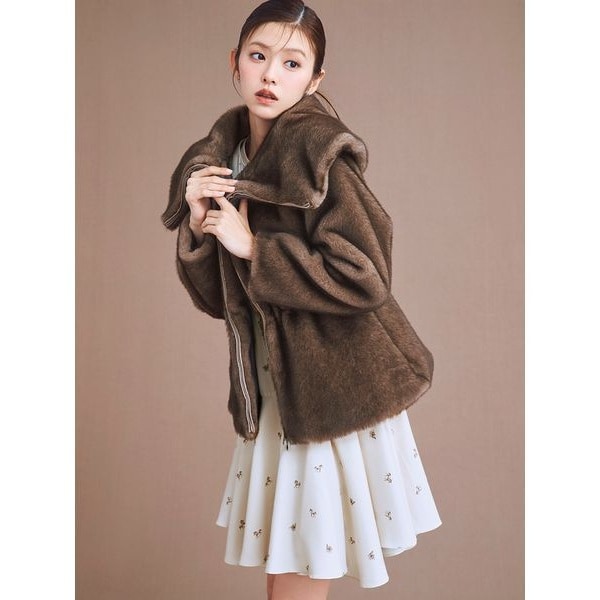 LILY BROWN×MARY QUANT】ビジューボタンミドルファーコート