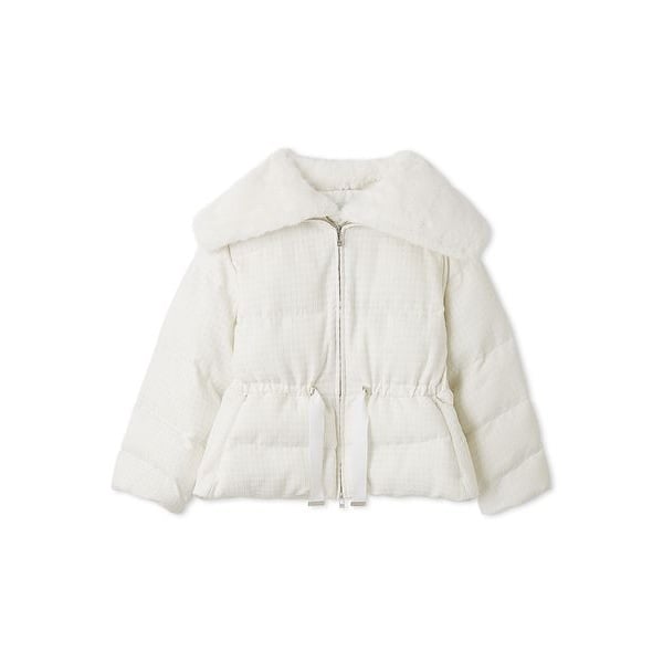 セルフォード　ファー襟付きキルティングショートコート　36 アイボリー ファー襟付きキルティングショートコート(コート)｜OUTER