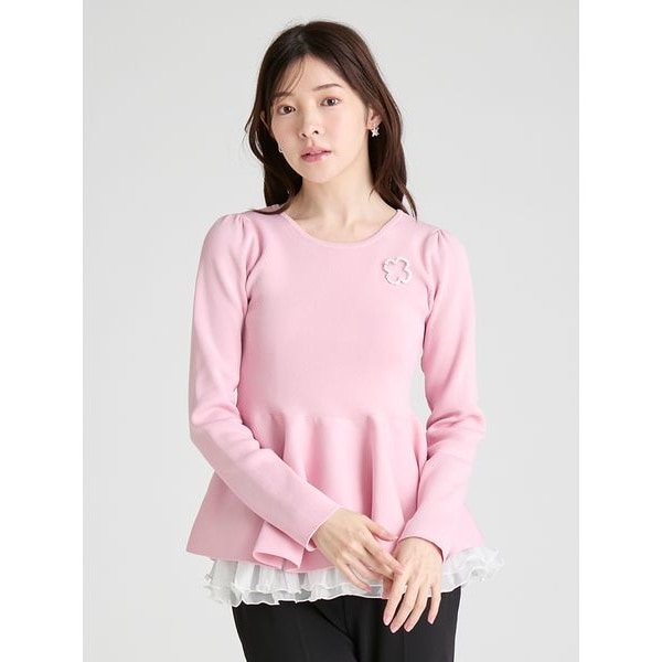 リボンモチーフケーブルニットプルオーバー | セルフォード(CELFORD