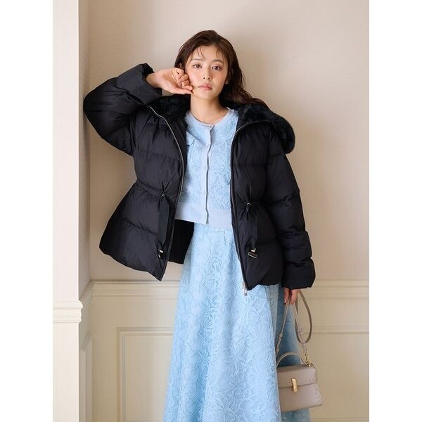 撥水加工】ファー襟付きキルティングショートコート | セルフォード