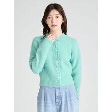 レーストリミングニットカーディガン