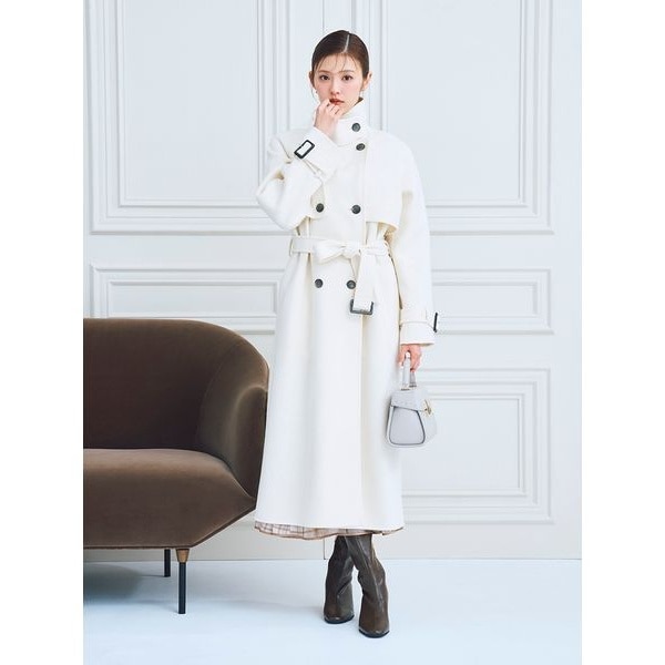 jill by jillstuart ライトモッサウールトレンチコート 楽天市場】ライトモッサウールトレンチコート JILL by JILL