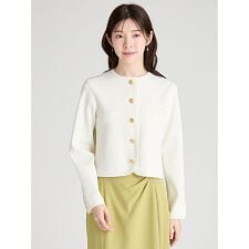 トリム総針カーディガン