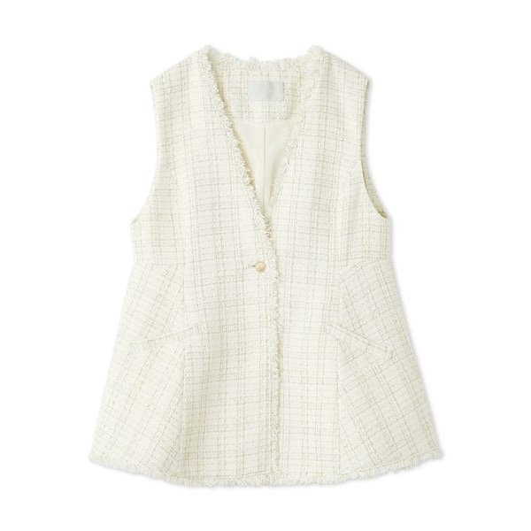 NOBLE チェックツイード ノースリベスト Noble（ノーブル）の「チェックツイードノースリベスト（ベスト）」 - WEAR