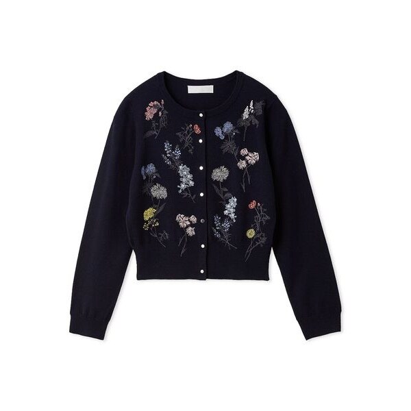 パールトリムカラーアタッチドカーディガン | フレイ アイディー(FRAY