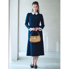 洗える】刺繍レース付きマーメイドワンピース | セルフォード(CELFORD 
