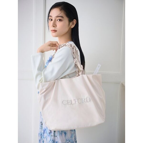 フリルラメ刺繍トートバッグ（wide） | セルフォード(CELFORD