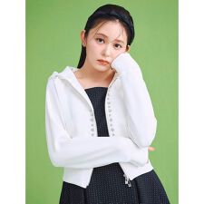 【UVカット】【洗える】フロントビシューフーディー