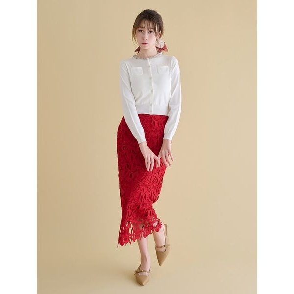 WEB限定サイズ】ハートレースタイトスカート | セルフォード(CELFORD