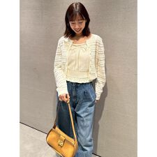 【洗える】レーシーニットアンサンブル