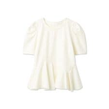 【洗える】アシンメトリーカットトップス