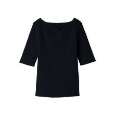 【洗える】デコルテデザインニットプルオーバー