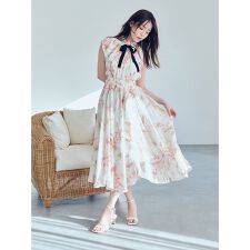 洗える】ペタルヘムラインプリントワンピース | セルフォード(CELFORD 