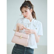 ウォッシャブル】【接触冷感】ビッグリボンフレアスリーブブラウス 