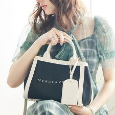 【MERCURYDUO/マーキュリーデュオ】カードケース付 軽量キャンバスロゴ 2WAYトートバッグ