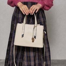 【MERCURYDUO/マーキュリーデュオ】アオリワークハンドバッグ